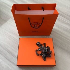 Hermes shoe box, Hermes gift box with ribbon and gift bag